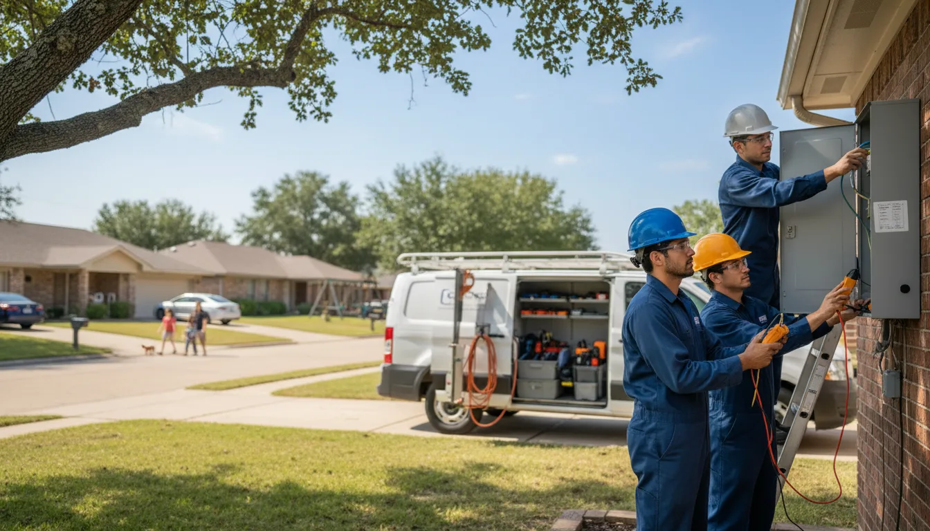 Certified electrician providing emergency electrical services in Stockdale, TX